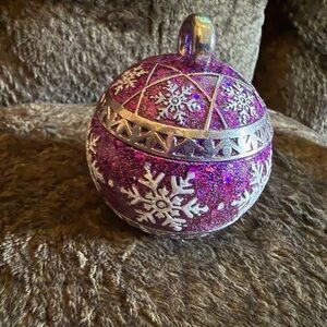 Purple Glitter Snowflake decor